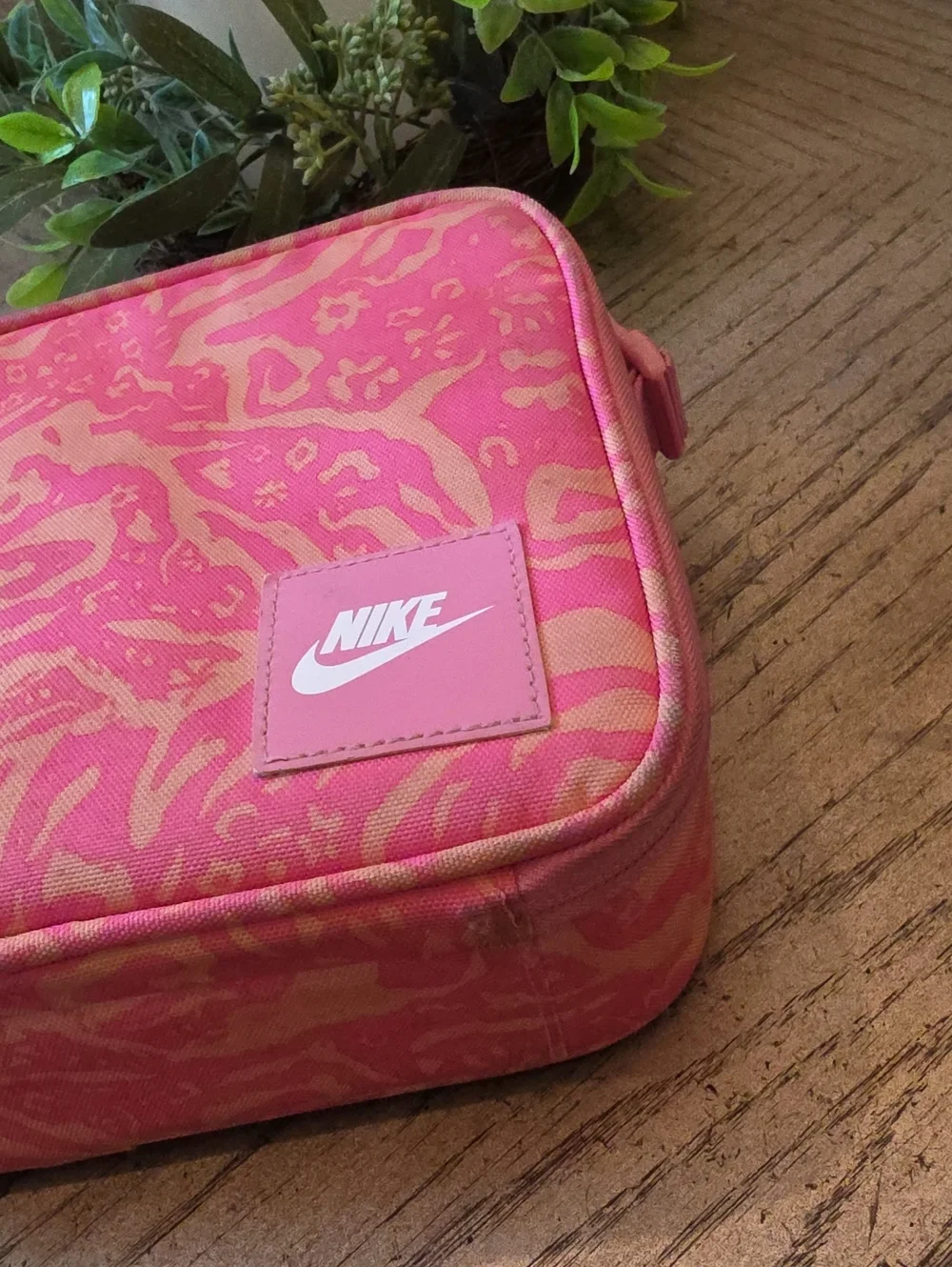 Nike Pink Patterned Insulated Lunch Box Tote